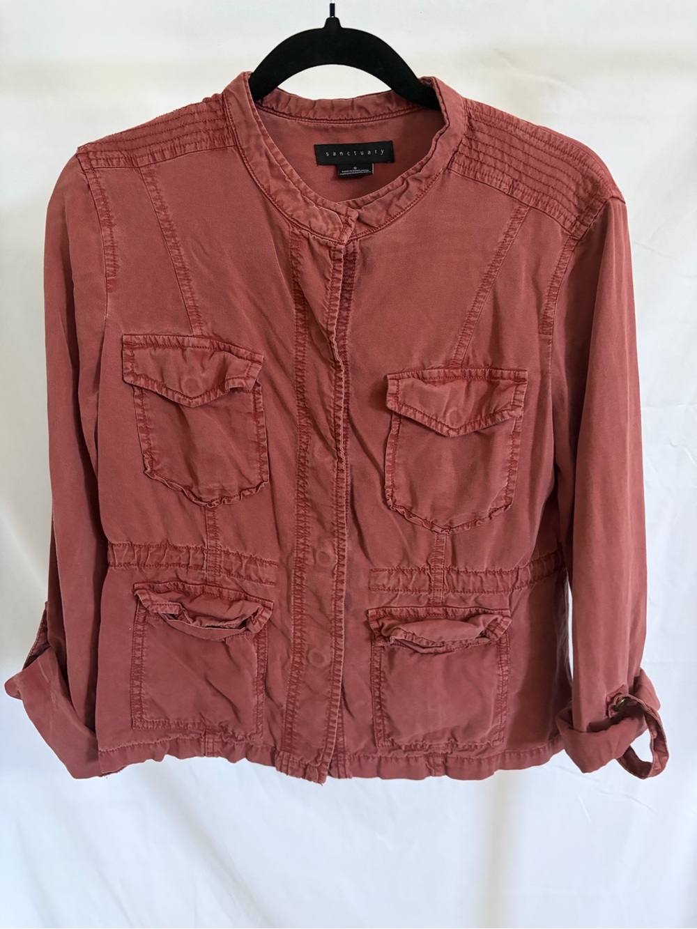 Sanctuary Women's Rust Coral Utility Jacket